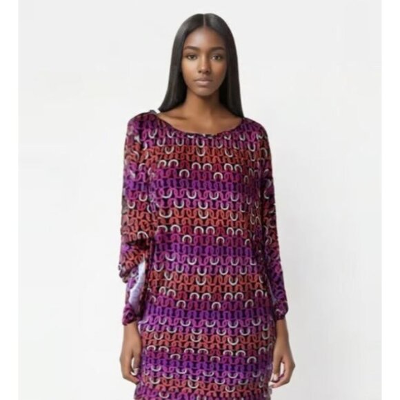 Trina Turk Echo Swim Cover-Up Multicolor Geometric Print Dress Women's Large - Picture 2 of 3